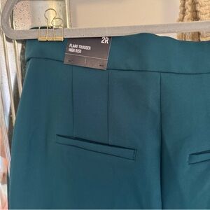 Express Teal High-Rise Flare Pants